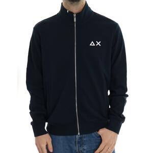 FELPA ZIP BLU